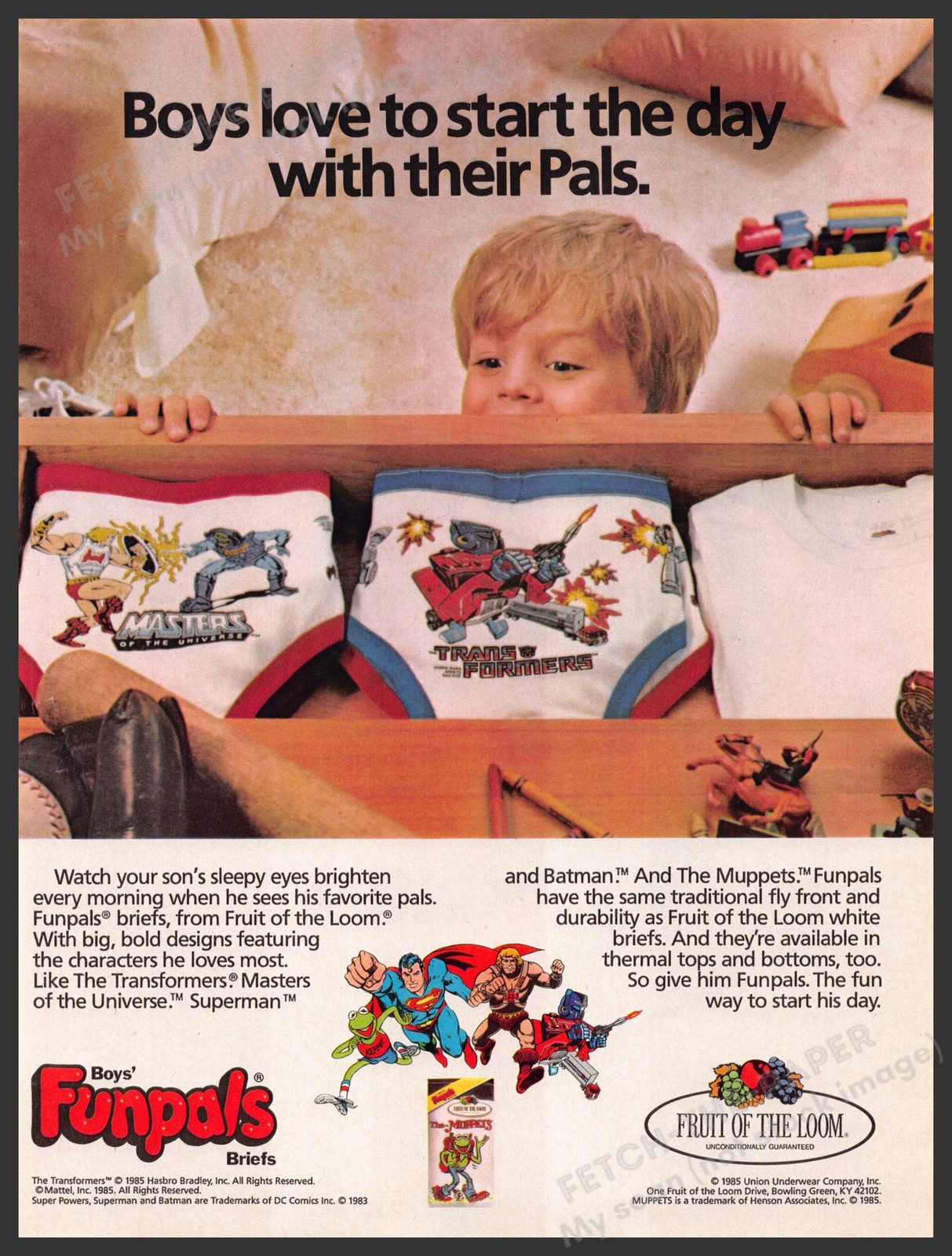 Fruit of the Loom FunPals Magazine Ad