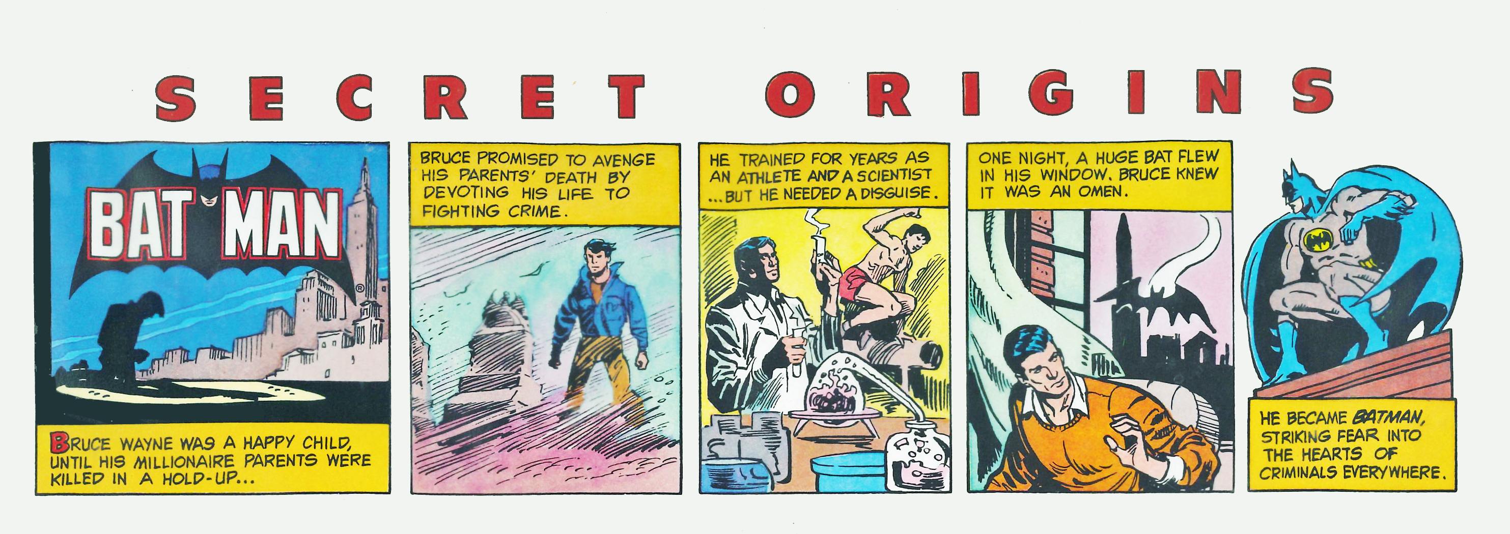 Secret Origin of Batman Comic strip