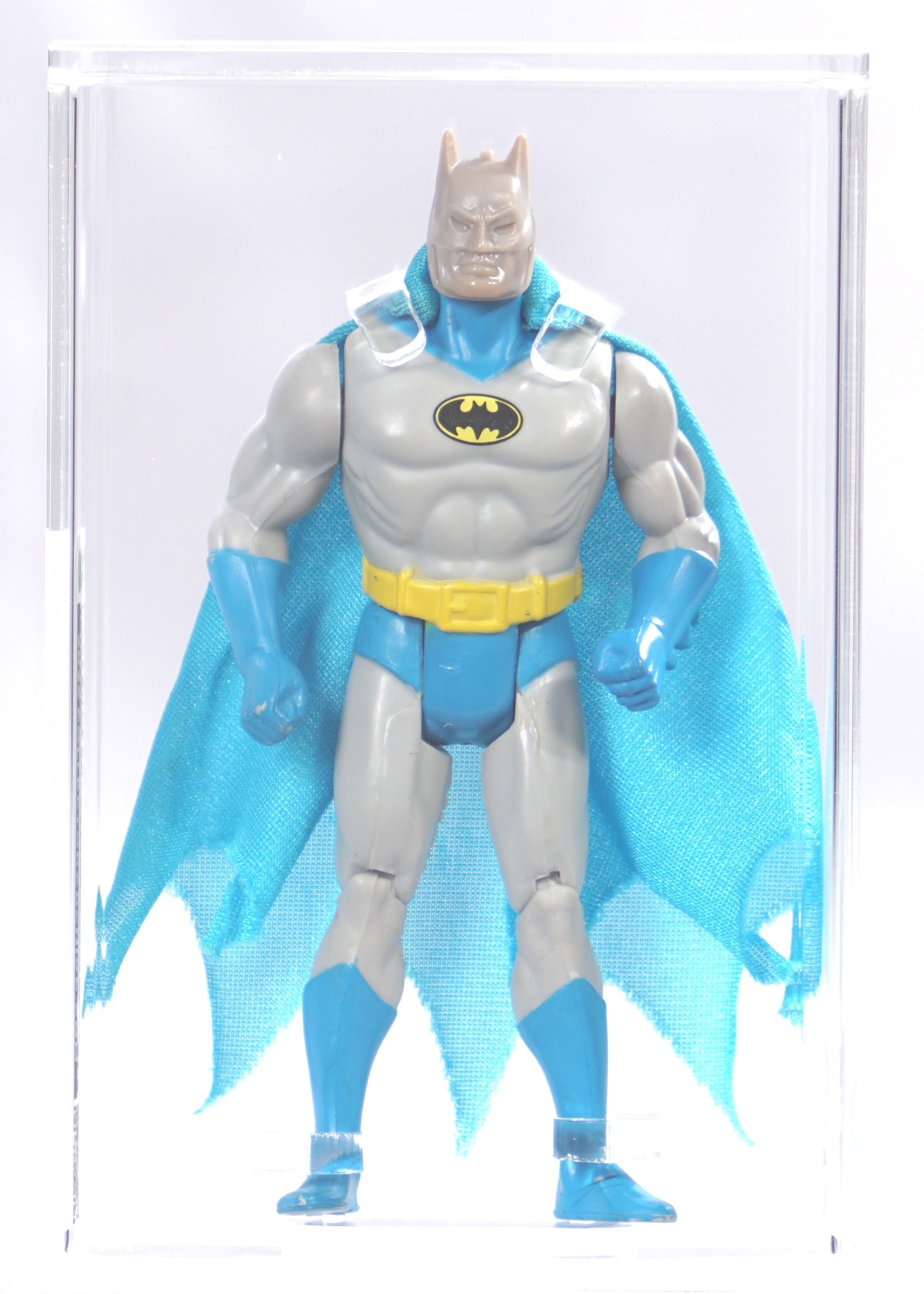 1984 KENNER SUPER POWERS FIRST SHOT PROTOTYPE - BATMAN HEAD (DISPLAYED WITH PRODUCTION BODY)