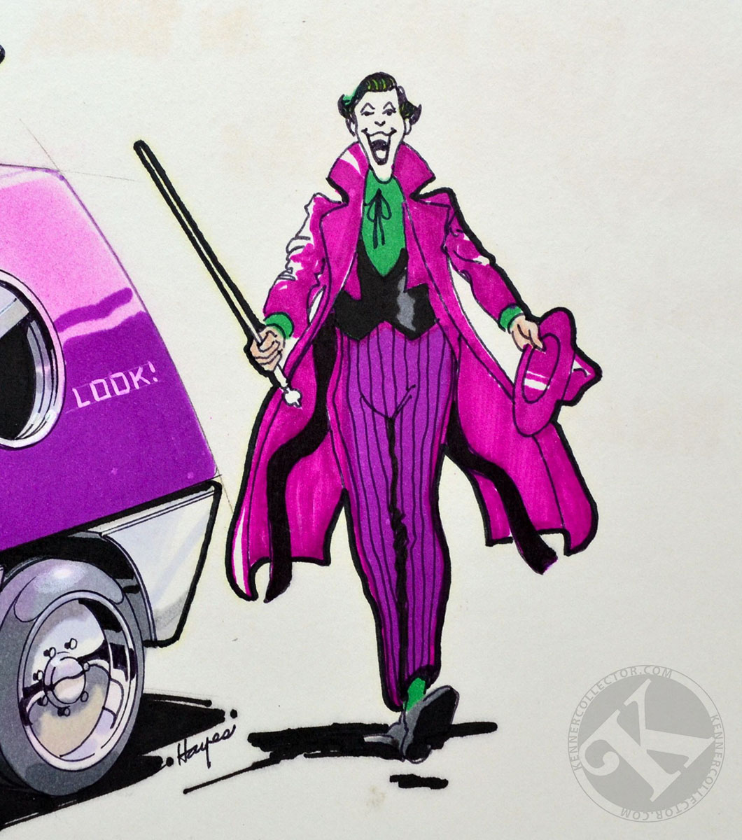 Original Art Concept Board for Kenner’s Unproduced Super Powers “The Joker Van” by Ron Hayes - Detail of Joker