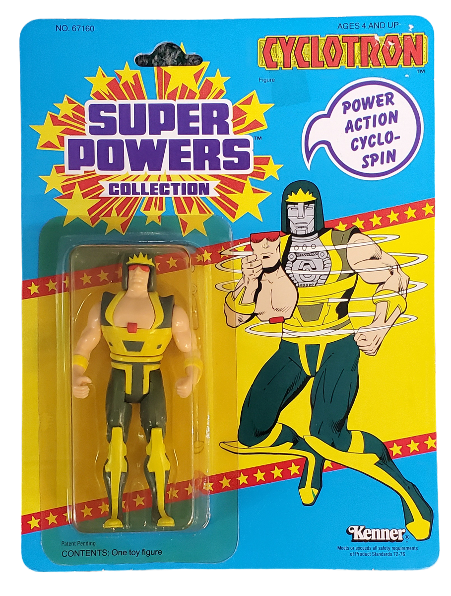 Front View of Kenner Super Powers Collection Cyclotron - Carded